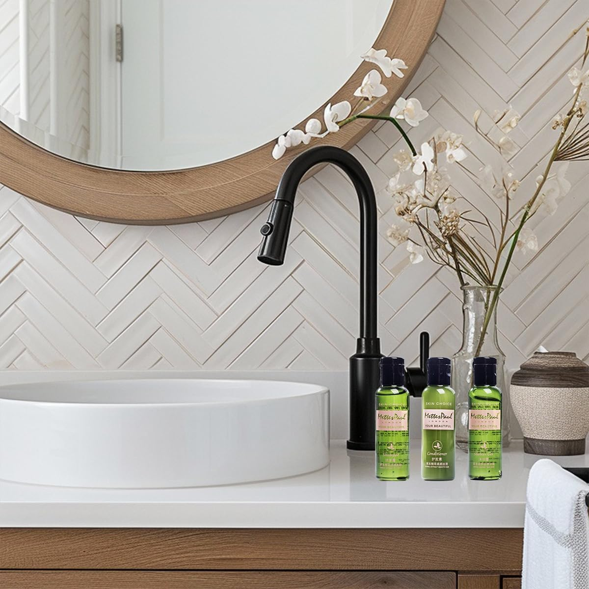 AIMALL 20Pcs 5-Star Hotel Disposable Bath Set - Shampoo, Shower Gel and Conditioner for B&B and Hotel | 2.5Cm X 8.7Cm Bottle image number 6