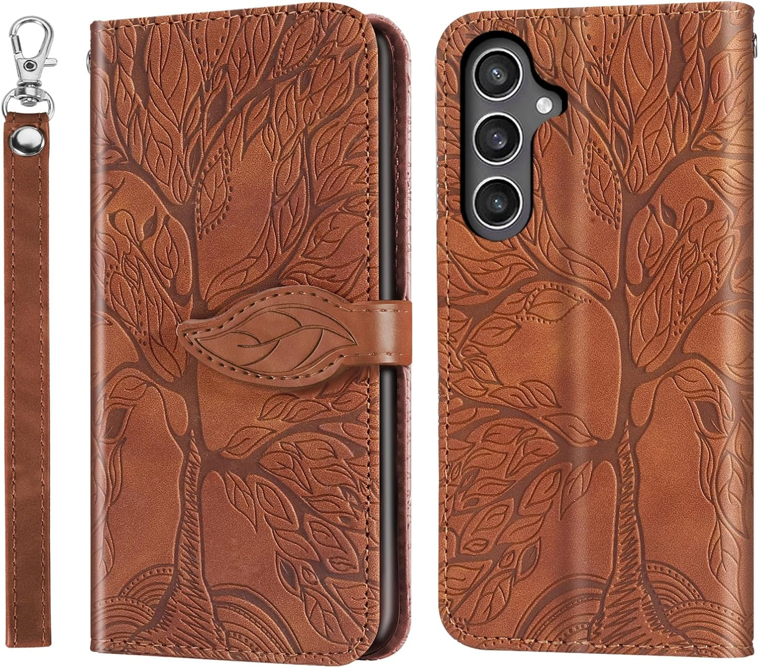 CXTCASE Case for Samsung Galaxy S25 FE PU Leather Folio Flip Cover with Card Slots, Magnetic Wallet Phone Case for Samsung Galaxy S25 FE - Blue