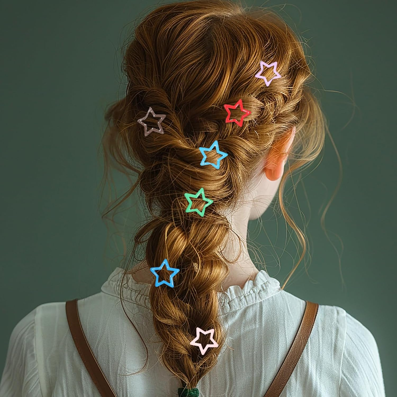 50PCS Star Hair Clips for Girls Non-Slip Colorful Snap Kawaii Hair Clips Hair Barrettes Metal Cute Hairpins Star Hair Accessories for Women Girls image number 2