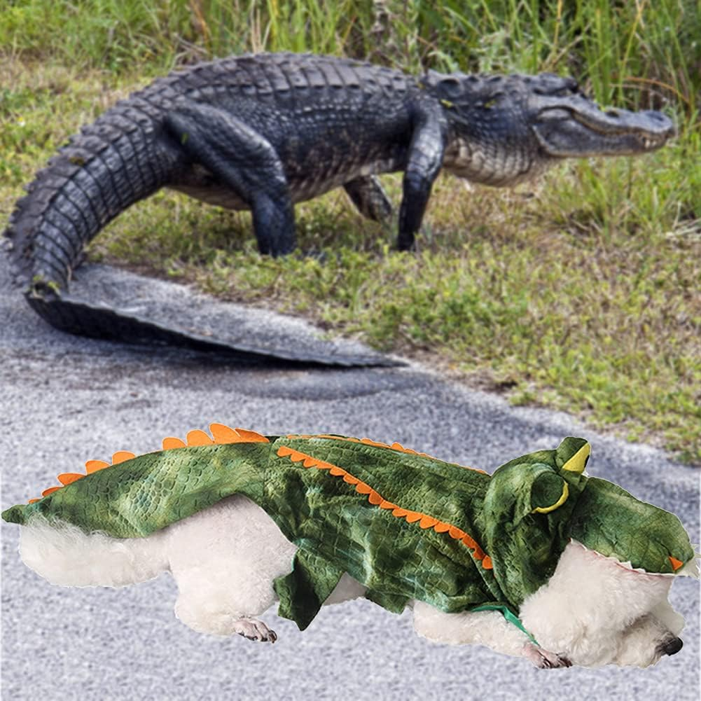 Alligator Dog Costume - Funny Croc Costume for Small to Large Dogs, Halloween Cosplay Dress image number 4