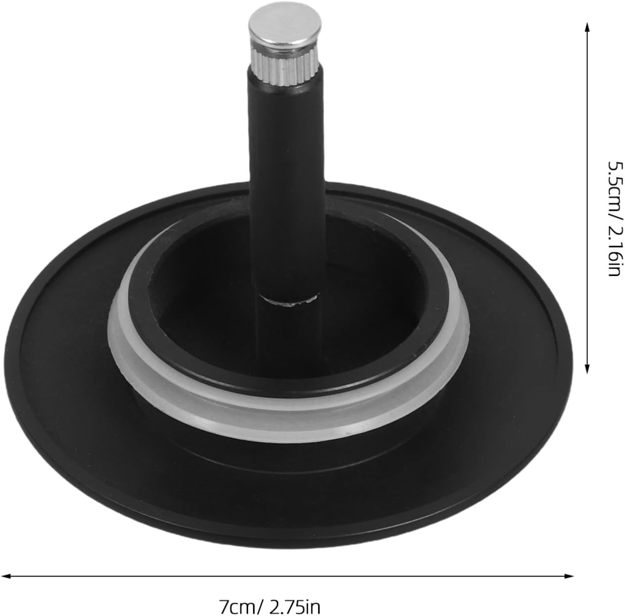 ARTSEWPLY Bathtub Drain Stopper Cover 70Mm Matte Black Metal Shower Drain Plug with Rubber Seal for Bathroom and Kitchen Sink image number 1