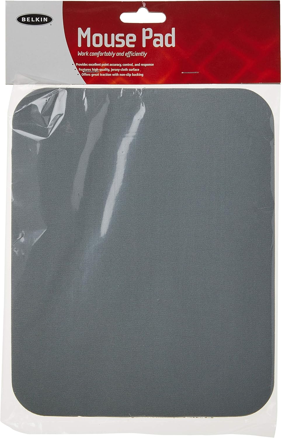 Belkin Standard 7.9-Inch by 9.8-Inch Mouse Pad with Neoprene Backing and Jersey Surface (Gray) image number 5