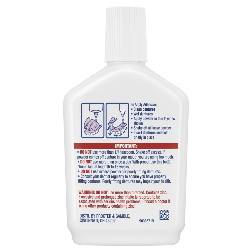 Fixodent Extra Hold Denture Adhesive Powder 2.7 Oz (Pack of 4) image number 5