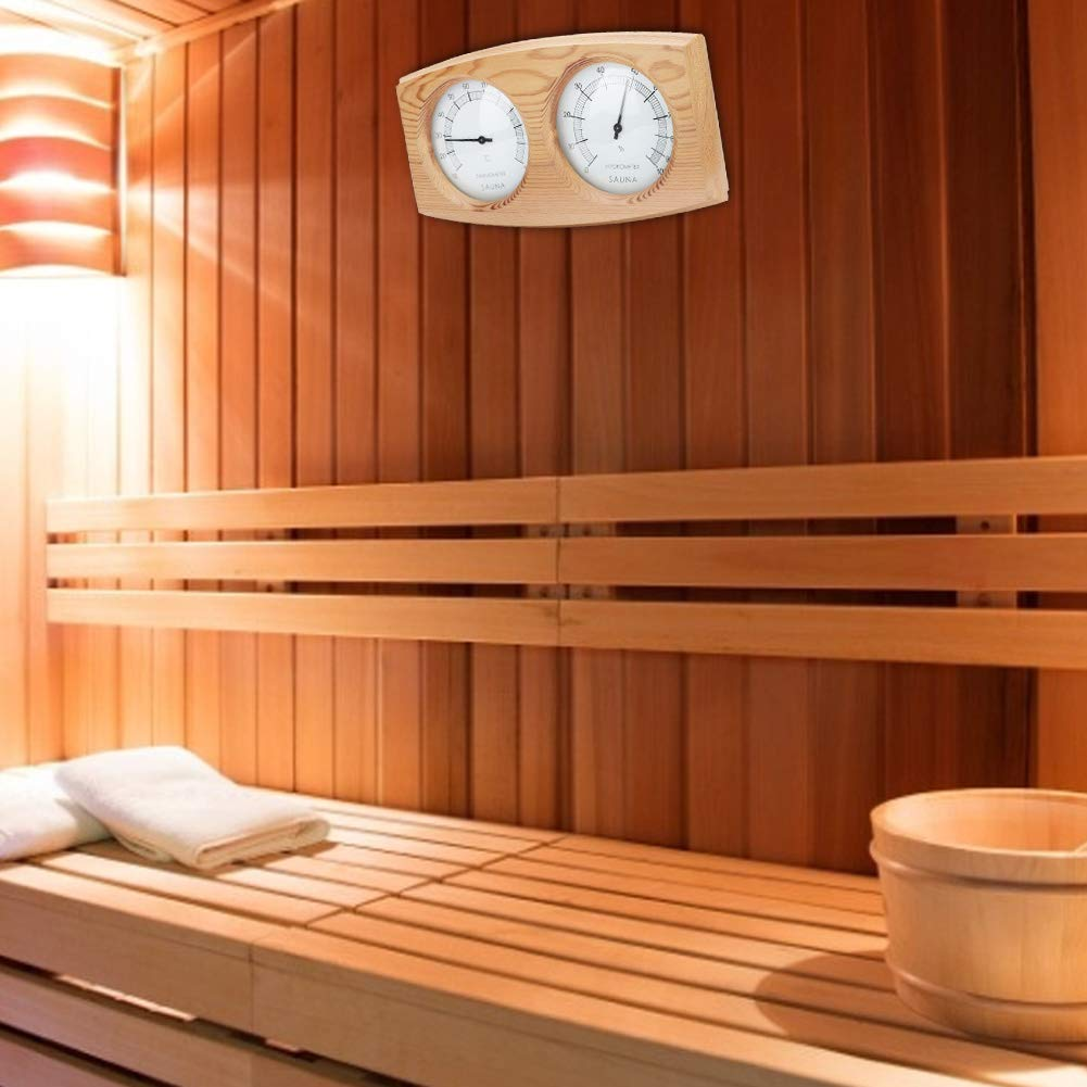 Zerodis 2 -In -1 Cedar Wood Hygrometer Thermometer Hygrometer