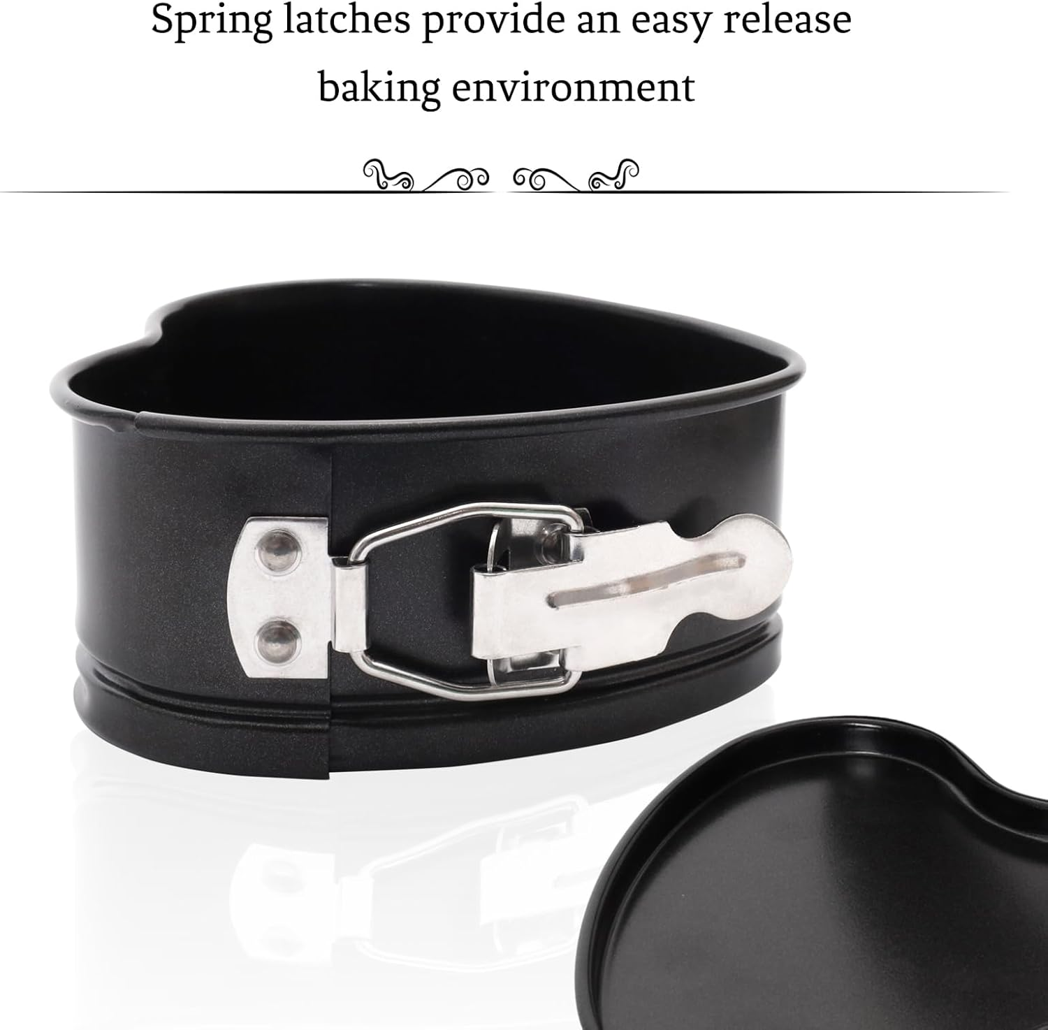 4 Inch Heart Cake Pan Heart Shaped Springform Pan Set of 2 Carbon Steel Cheesecake Pan Mini Cake Baking Mold Christmas Valentine'S Day Baking Accessories for Pressure Cooker Air Fryer