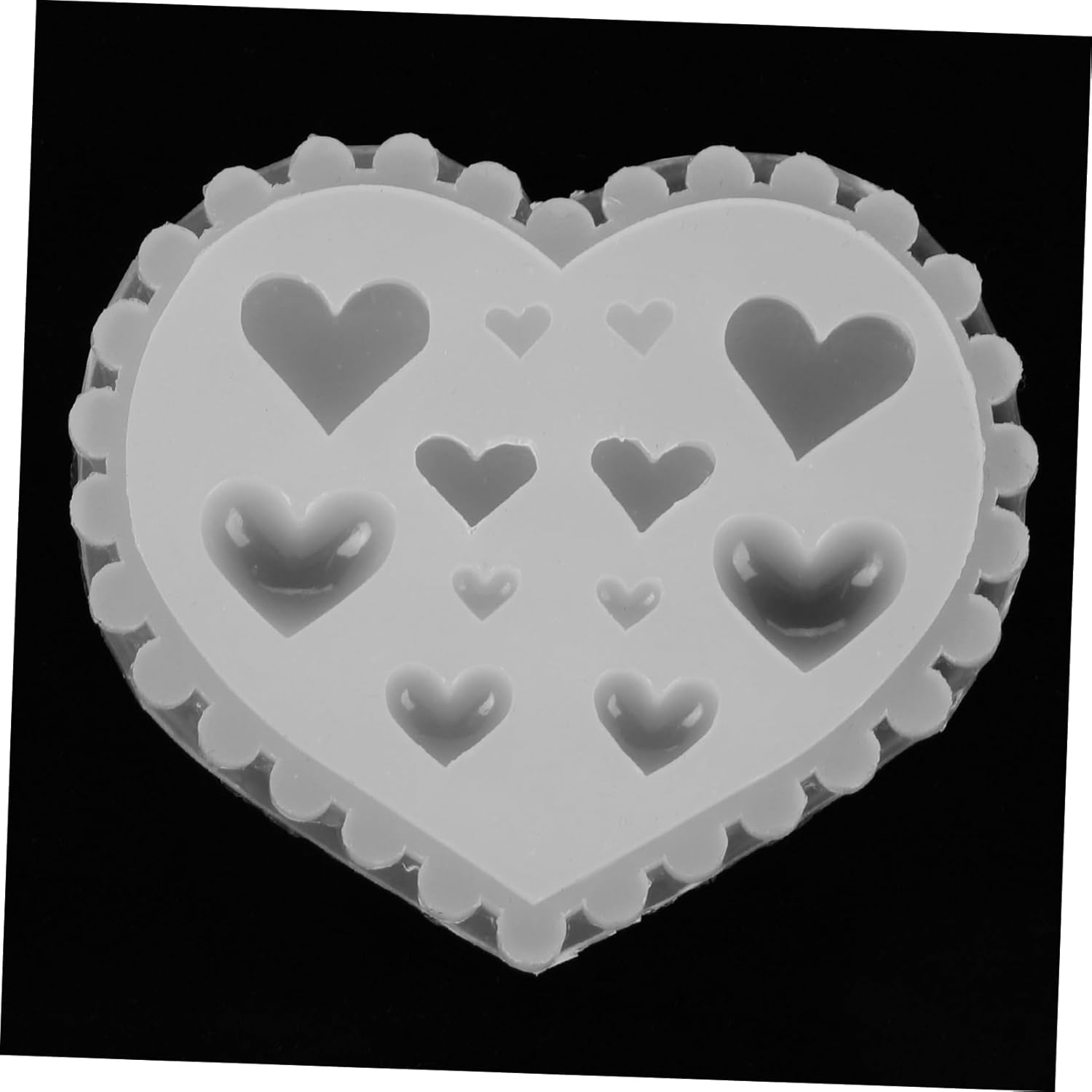 COMPUKAS Unique Design Nail Art Molds Silicone Nail Molds Heart Mould Petals Making Tool image number 1