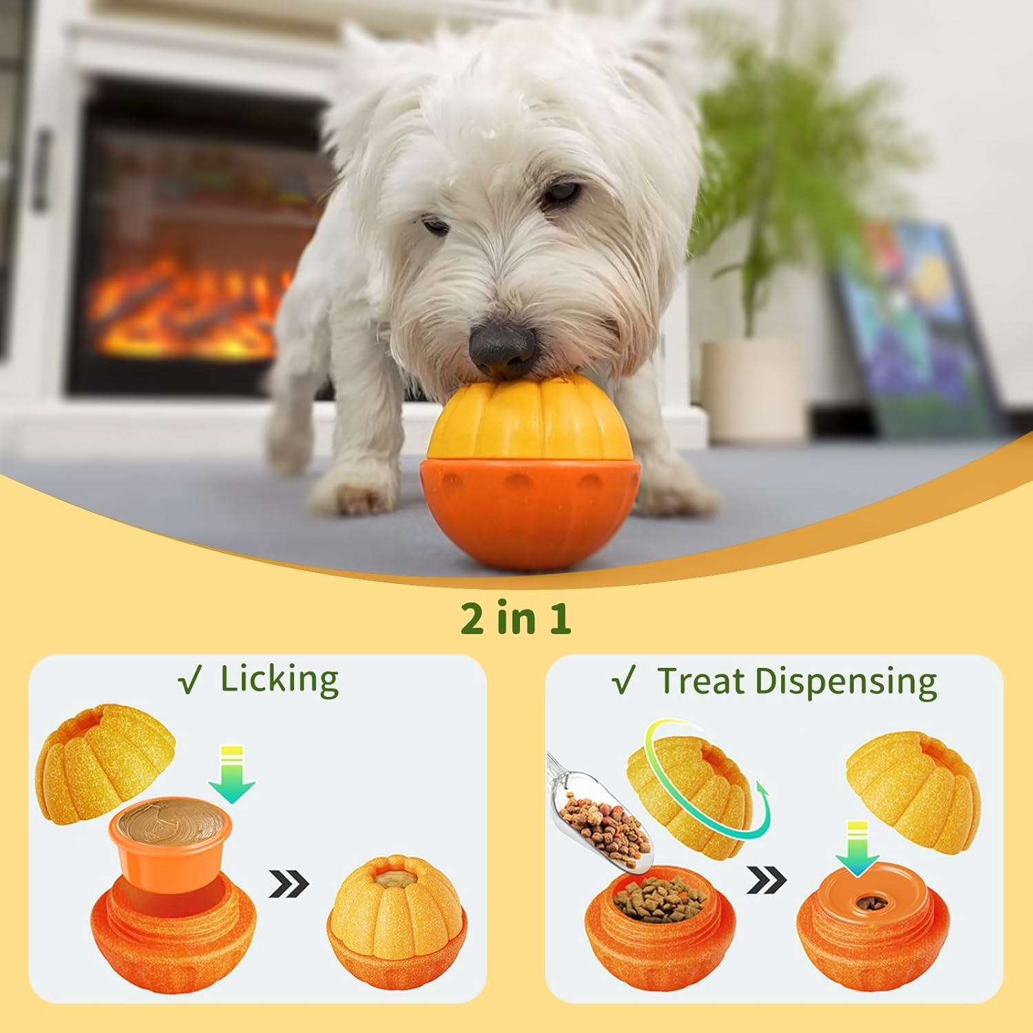 Joybruko Interactive Dog Toys for Aggressive Chewers, /No Oil Needed/Smooth Screwing Frozen Treat Freezable Dog Puzzle Treat Dispensing Toy to Keep Them Busy for Small Medium Large Breeds image number 6