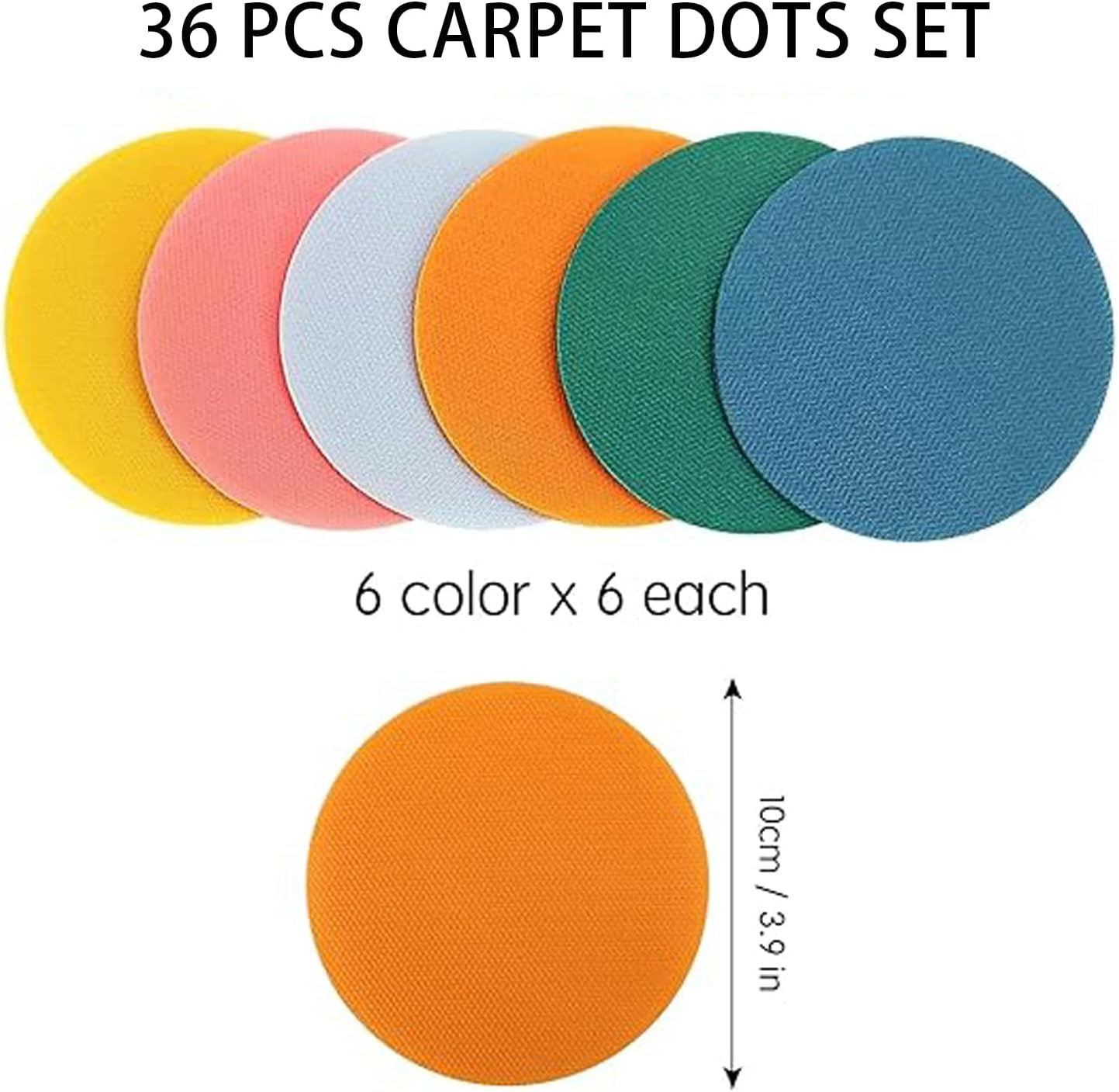 36Pcs Multicolor Carpet Sit Spots Markers with Storage Bag, Floor Dots for Classroom Sitting, Teacher Supplies Kindergarten Decoration, Circle Time Sit Stickersclassroom image number 1