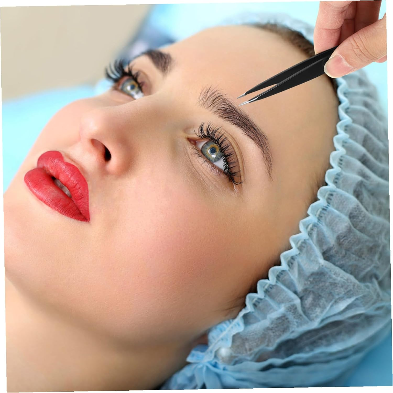 LIFKOME Fine Tweezers Hair Removal Tweezers 1.5Mm Thick Stainless Steel Precision Tip for Facial Ingrown Hair Blackhead Splinter Isolating Tool Women'S Grooming Kit image number 6