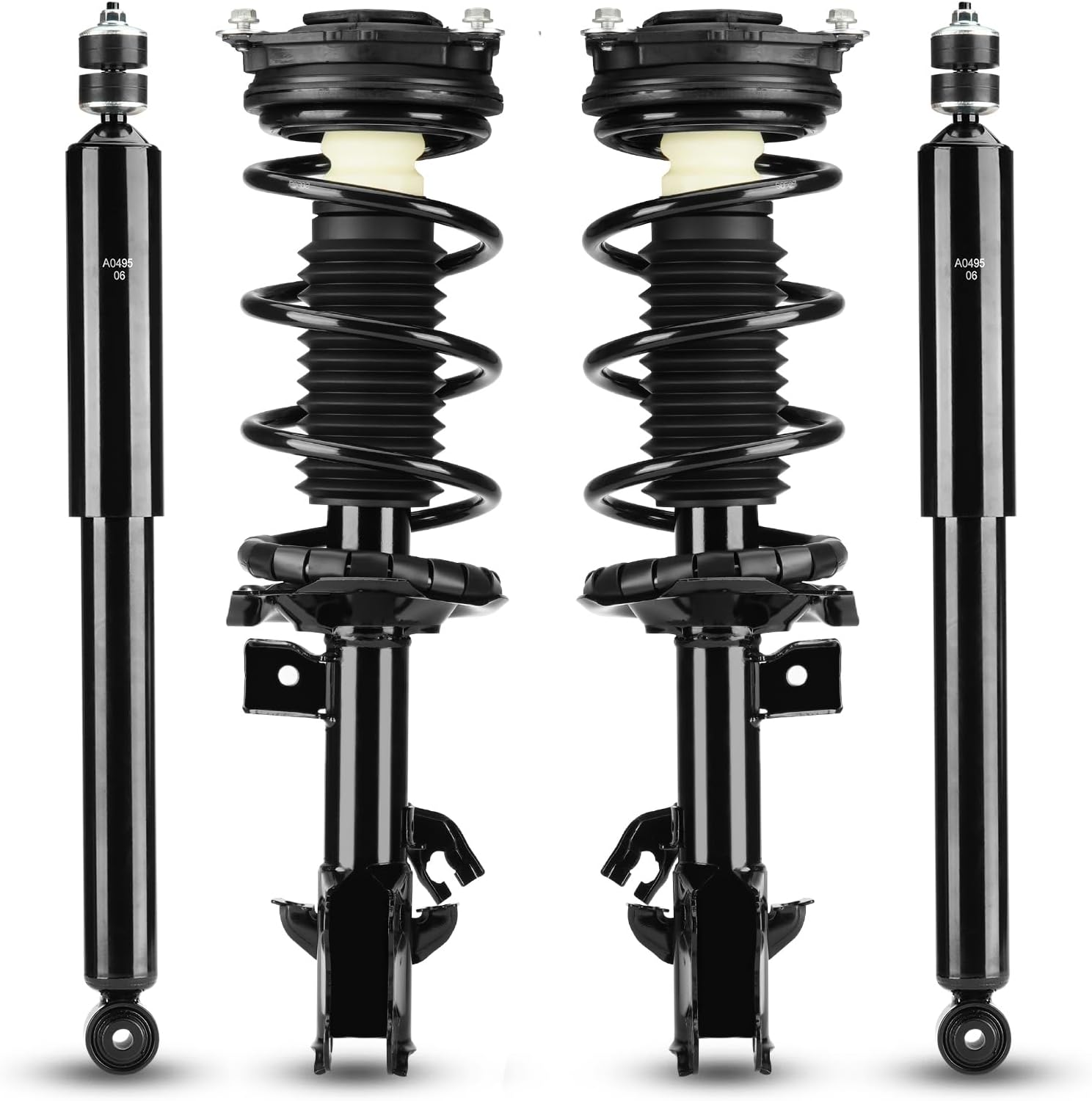 Front & Rear Complete Struts W/Coil Spring for 2007-2011 Nissan Versa (All Models), 2012 Nissan Versa (ONLY 1.8L S/SL Hatchback), Strut Shock Absorbers Assembly, Replace for 172352 172351 343465, 4PCS image number 2