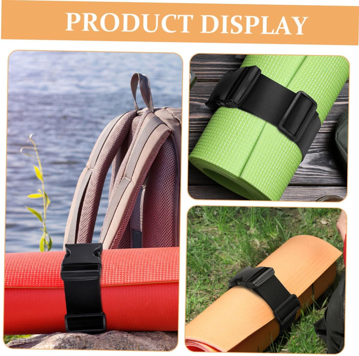 Zerodeko Adjustable Luggage Straps with Buckle 2Pcs Travel Suitcase Belts 3.8Cm Wide Nylon Straps for Secure Packing and Outdoor Travel Gear image number 4