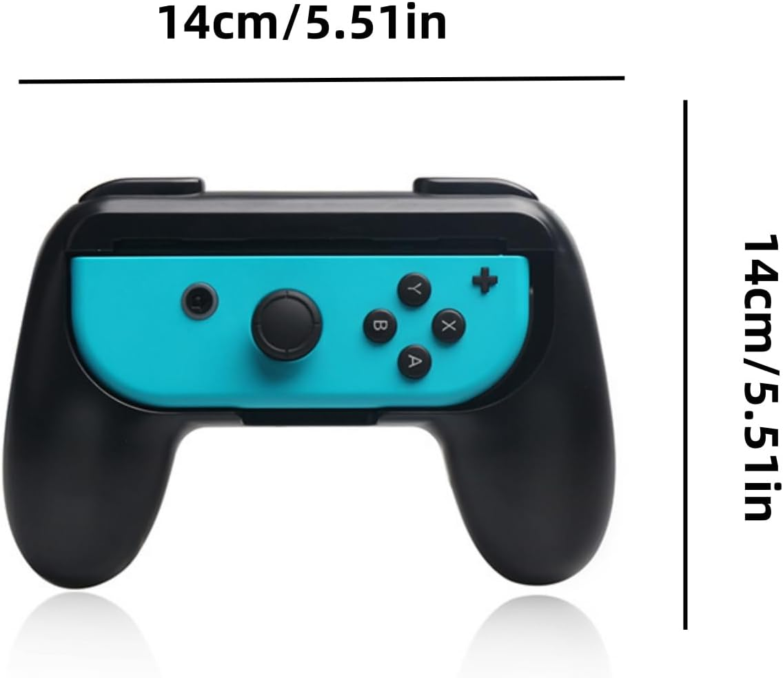 Shoyisenka Nintendo Switch Joy-Con Grips - 2 Pack Ergonomic Handle Kit with Anti-Slip Texture (Black) | Wear-Resistant Controller Accessories image number 5
