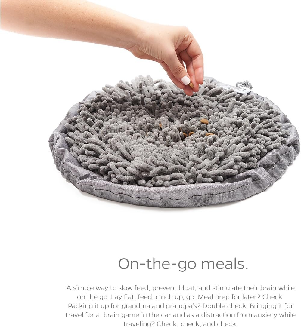 Pet Parents&reg; Forager&trade; Bowls, Slow Feeder Dog Bowls with Softsnout&trade; & Non-Slip Backing Technology, Dog Feeder Mat & Snuffle Mat for Large Dogs and Small Dogs (Forest Modern Grey) image number 1