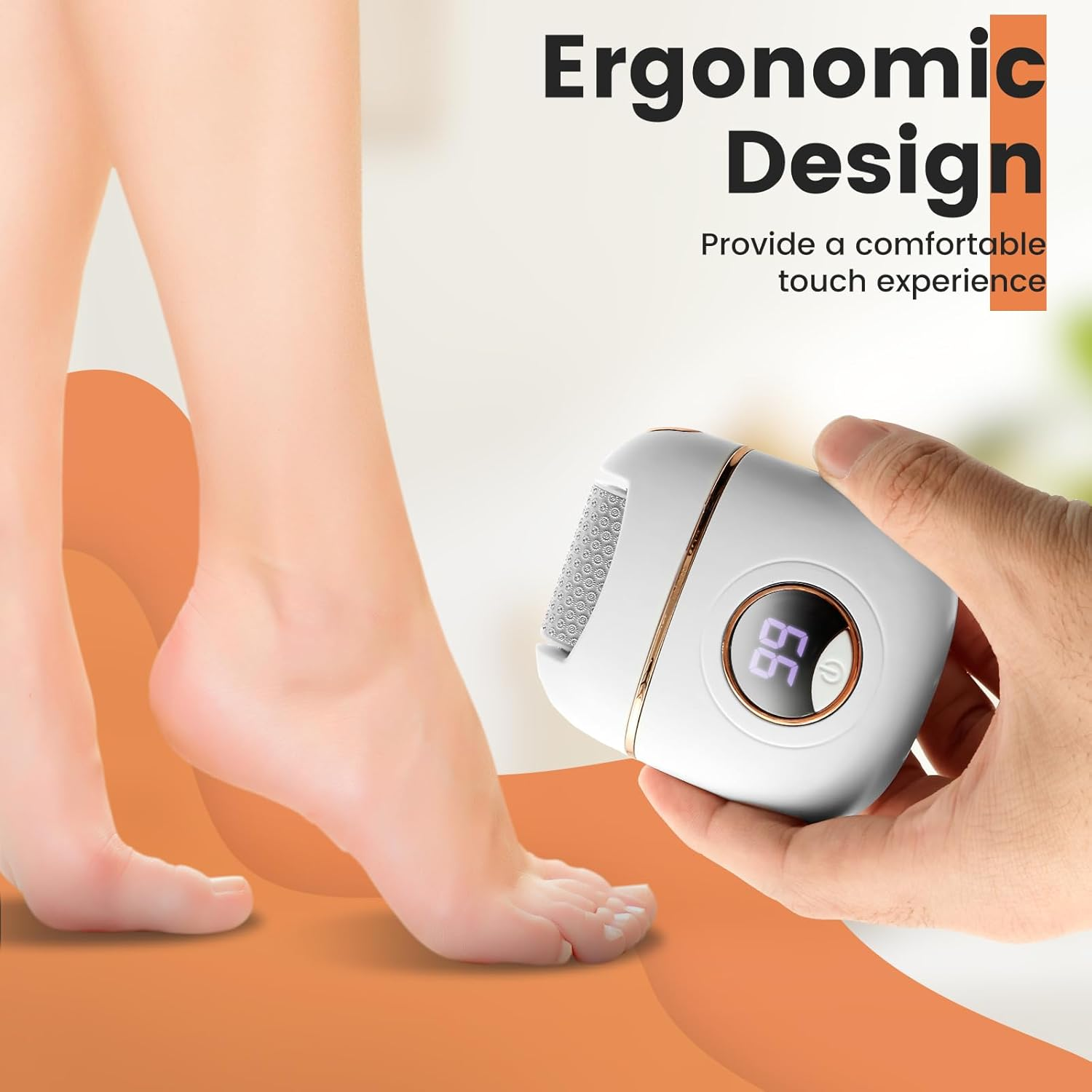 Electric Foot Callus Removers, Rechargeable Electronic Foot File Pedicure Tools, Ergonomic Foot Callus Remover for Men Women Most Skin image number 5