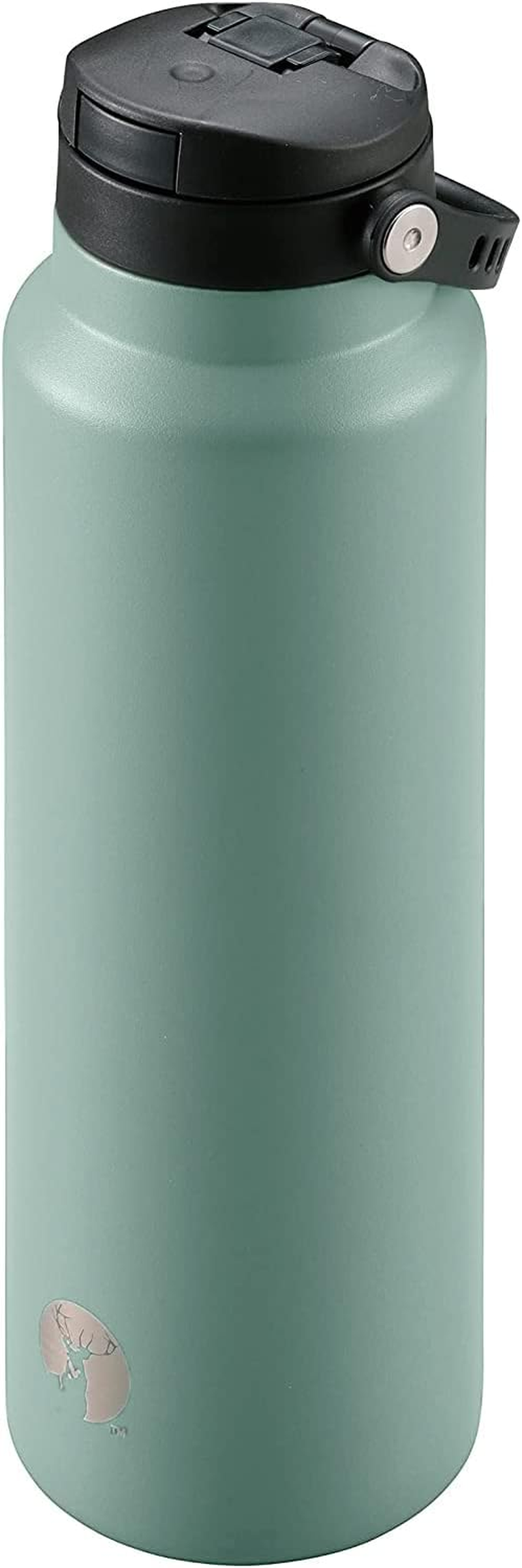 Captain Stag UE-3550 Sports Bottle, Direct Drinking, Double Stainless Steel Bottle, Vacuum Insulated, Cold Insulated, HD One-Touch Bottle, 33.8 Fl Oz (1,000 Ml), Olive Drab UE-3550, Product Size: