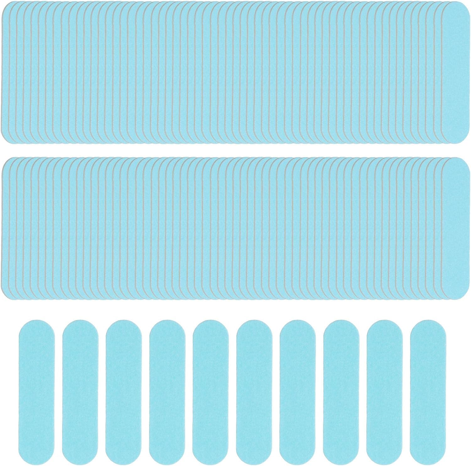 HARFINGTON 100Pcs Mini Nail File Bulk, 180/240 Grit Disposable Double Sided Nail Files Emery Boards Professional Manicure Tools for Home Salon Nail Smoothing, Blue