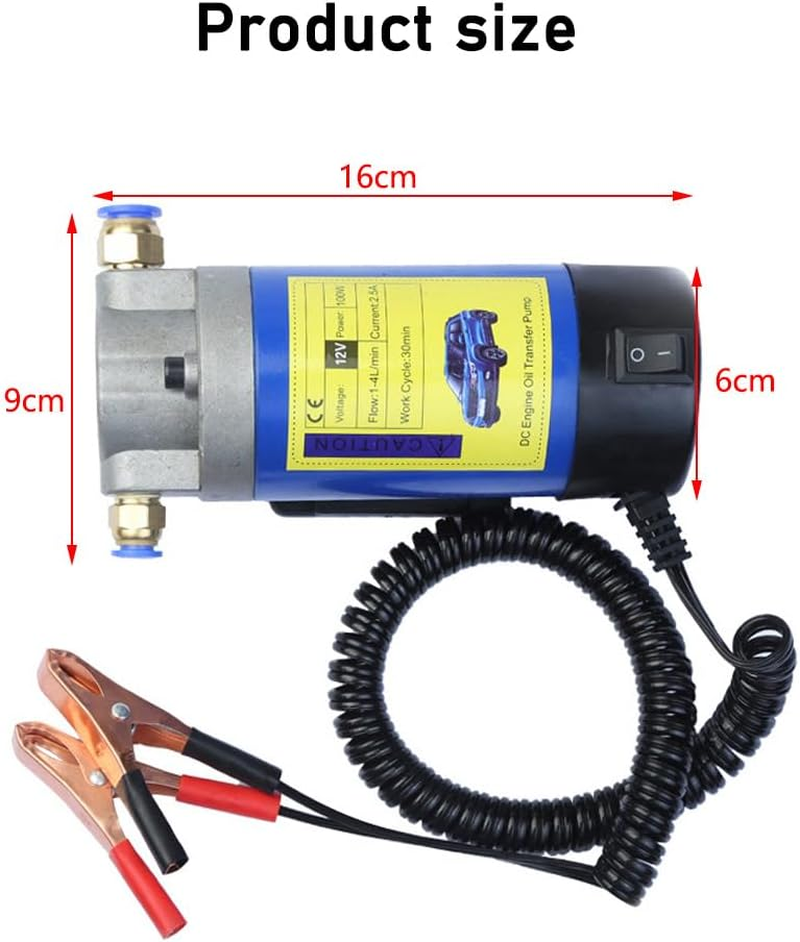 Electric Oil Extractor Pump 12V for Transfer Fluid Engine Vacuum with Hose Car Oil Quick Changer for Boat, Car, Motorcycle image number 3
