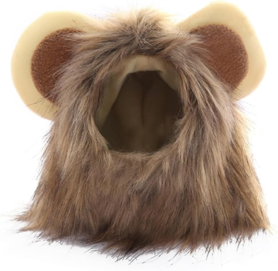 Levemolo Cat Dress up Costume Cat Lion Costume Cat Customs for Halloween Cosplay Hats Lion Mane Dog Costume Dogs Halloween Costumes Cat Hats Caps Lion Wig Head Cap Accessories Pet image number 3