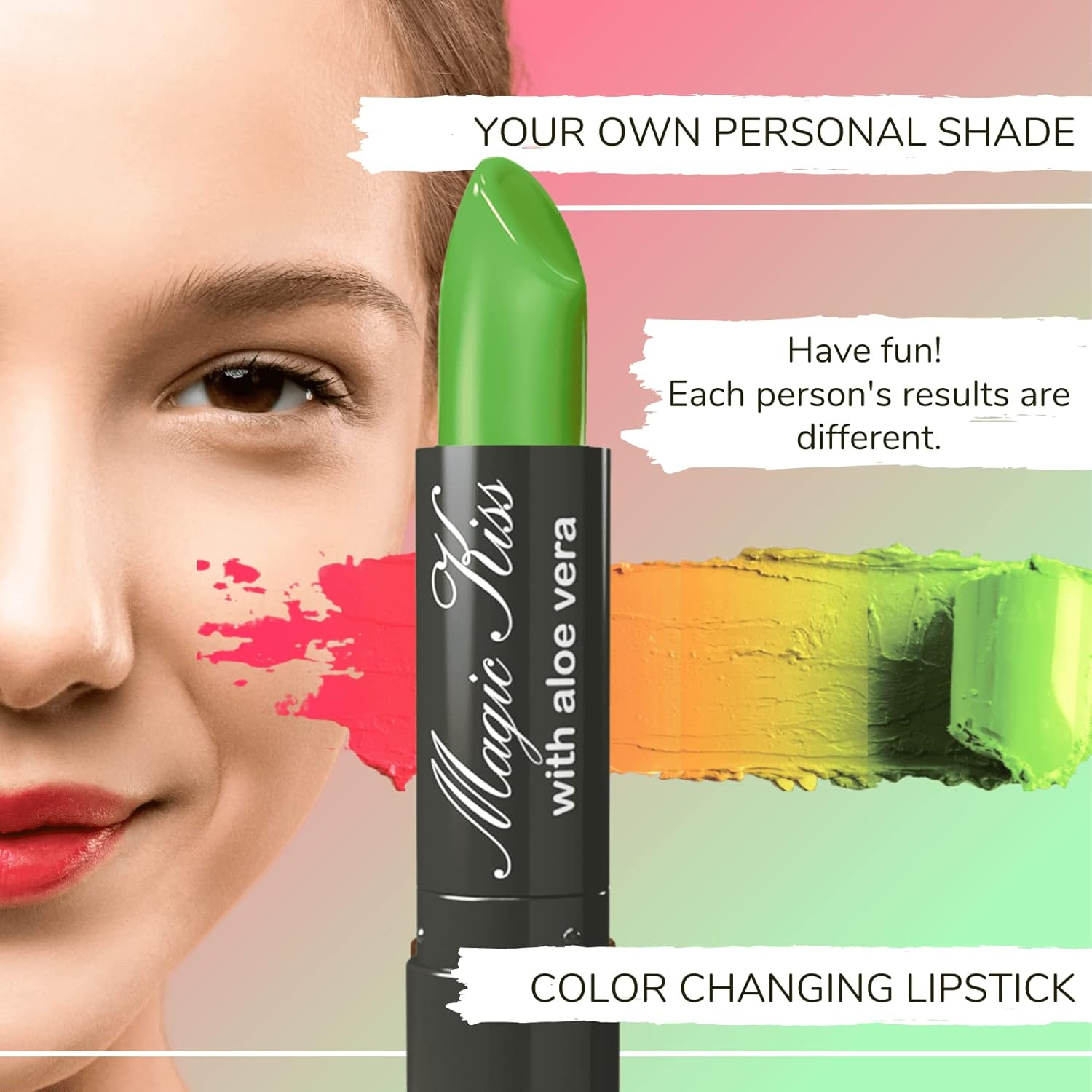 Magic Kiss Lipstick Set Aloe Vera Color Changing Green image number 5