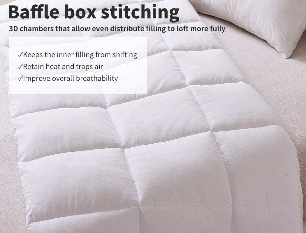 Dreamz All Season Microfiber Quilt 250GSM Siliconized Fiberfill Bedding Doona Duvet Throw Blanket Cover Summer Winter, Machine Washable, for Sleeping, with Storage Bag (Queen:210Cm X 210Cm) image number 4