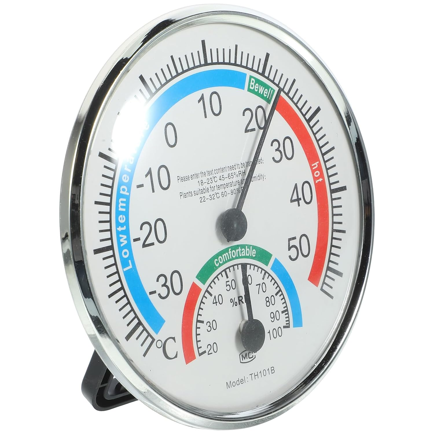 SEWACC Indoor Outdoor Thermometer Hygrometer Accurate Temperature Humidity Gauge for Garden Greenhouse Office Bedroom with Abs Material Dual Measurement image number 3