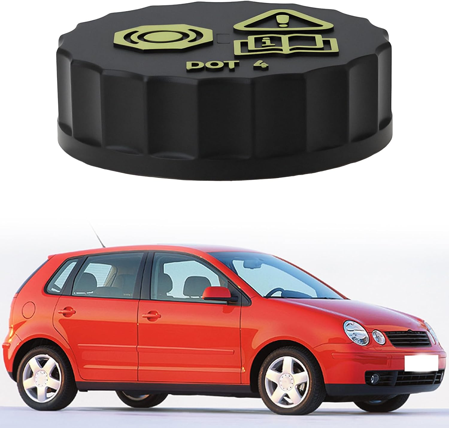 SING F LTD Car Brake Fluid Reservoir Cap Replacement 5Q0611349B 6M512162AA Compatible with Audi image number 1