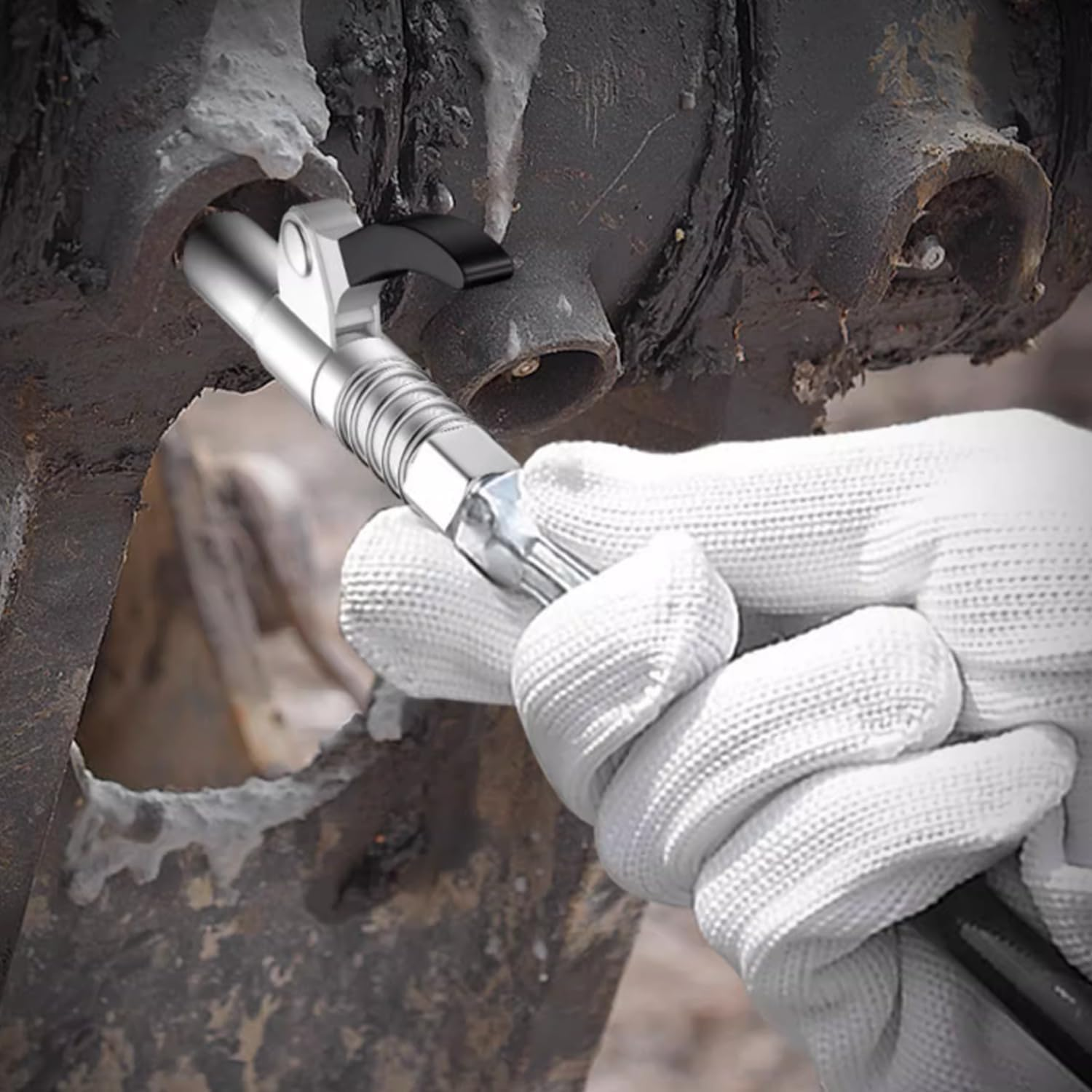 Grease Coupler Heavy-Duty Quick Release Grease Gun Coupler NPTI/8 10000PSI image number 1