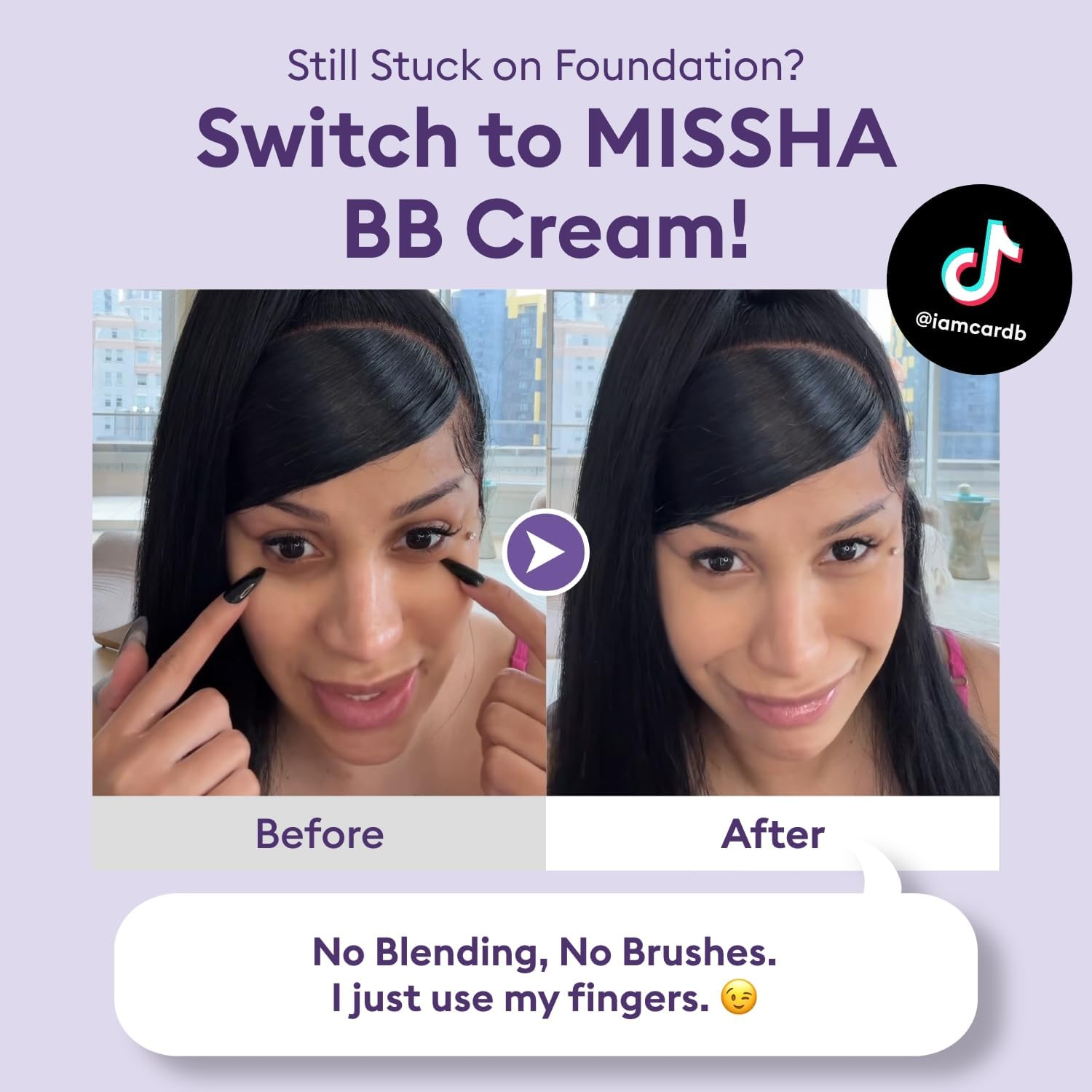 MISSHA M PERFECT COVER SERUM BB CREAM No.19 Ivory - Fair/Light with Warm Undertone, BB Cream by Cardi B Pick, Skin Tint, Tinted Moisturizer, Skin Care Foundation Makeup, Korean Makeup,1.18 Fl Oz - No.27 (Honey Beige) image number 7