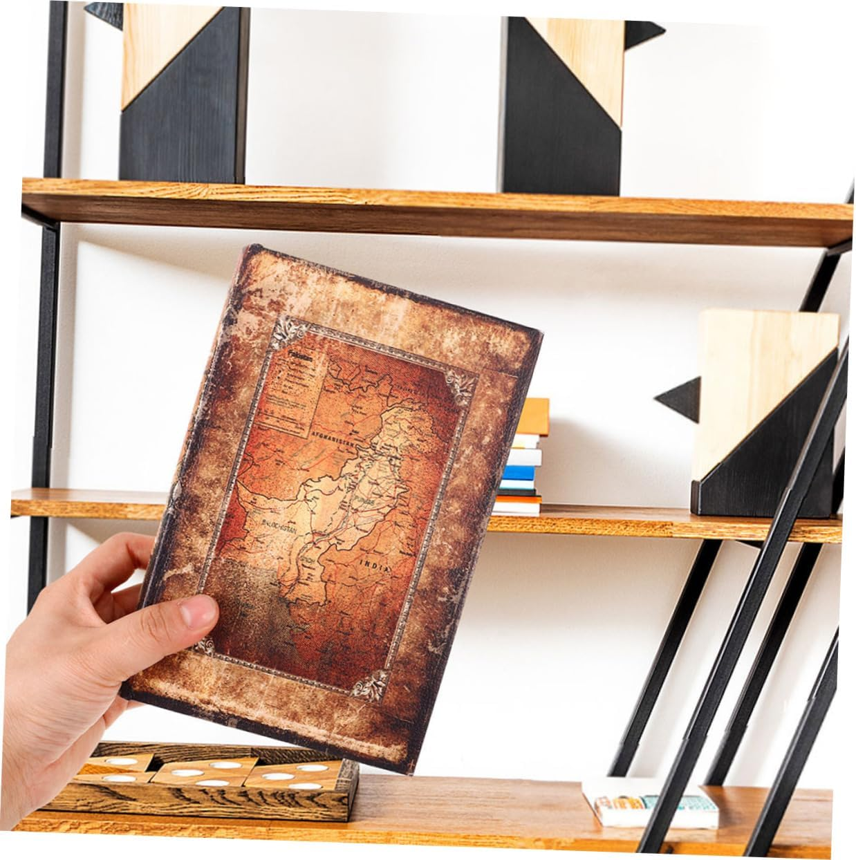 Vintage Book Shaped Key Hiding Box Decorative Fake Book Decor for Jewelry Storage for Home Decor and Collectors image number 5