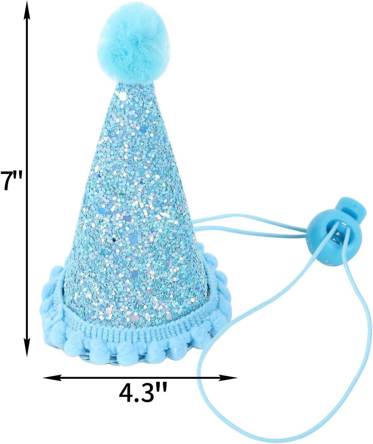 Generic Dog Birthday Hat Set with Number - Blue, One Size image number 1