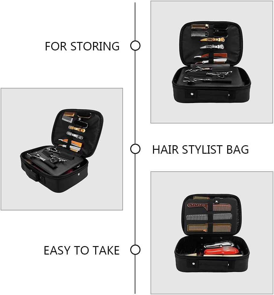 DOITOOL Large Capacity Hairdresser Scissor Bag Barber Haircut Scissor Organizer for Hairstylists Travel-Friendly Hairdressing Tool Case Durable and Spacious Barber Storage image number 6