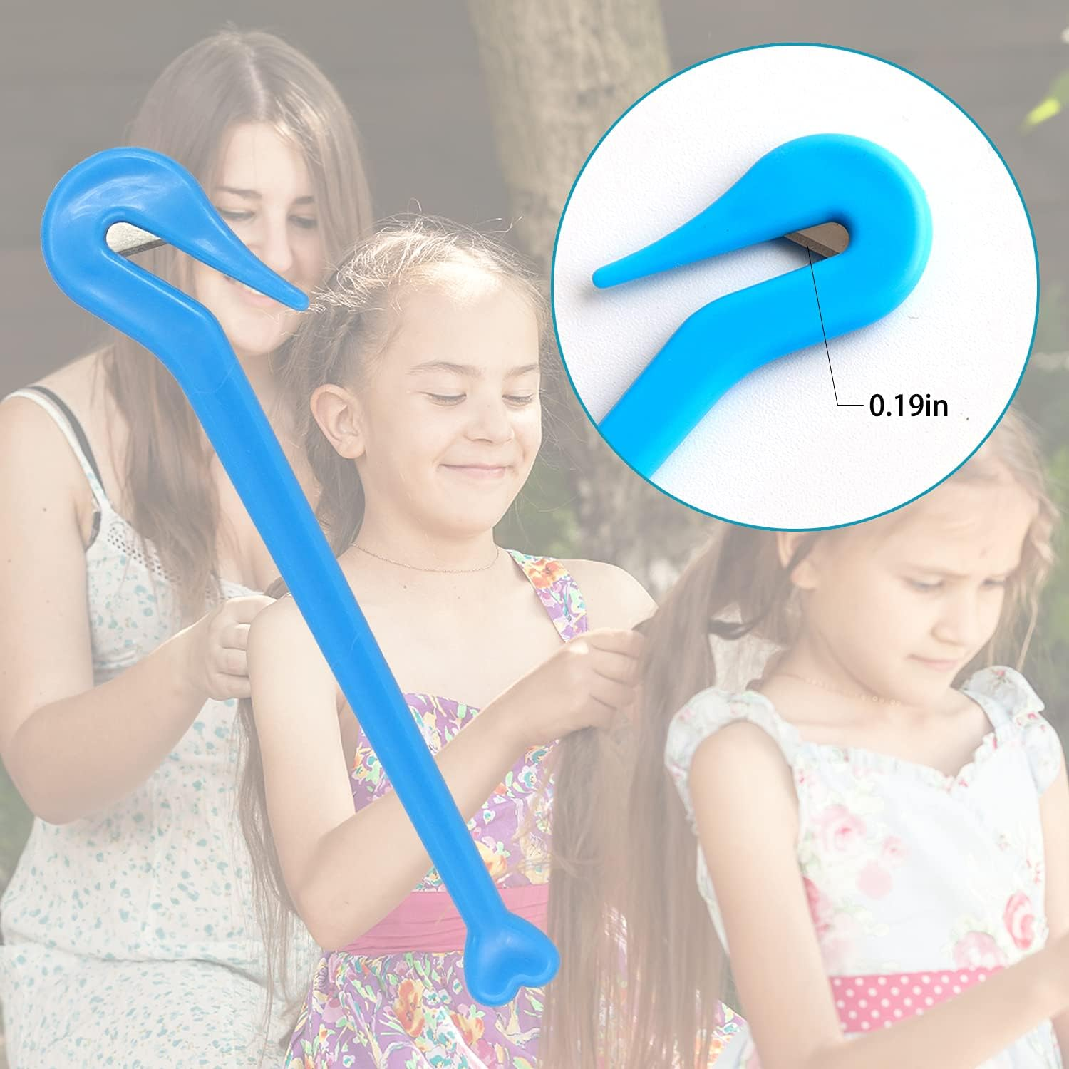 HOYOLS Elastic Hair Bands Remover, Ponytail Rubber Band Remover Cutting 4 Pc image number 3