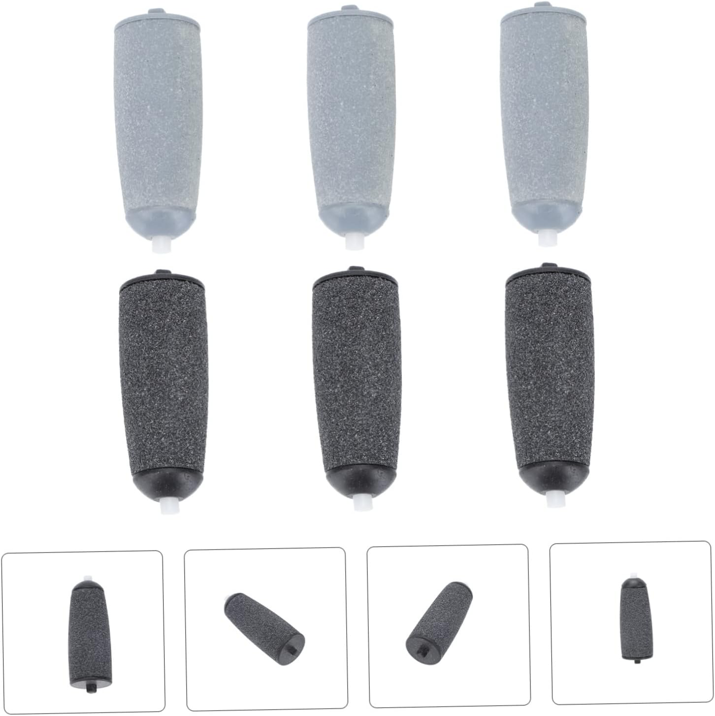 KAILIKETIY 6Pcs Replacement Grinding Heads for Electric Foot File Dual-Speed Callus Removers Black and Gray Suitable for Home Pedicure and Foot Care image number 6