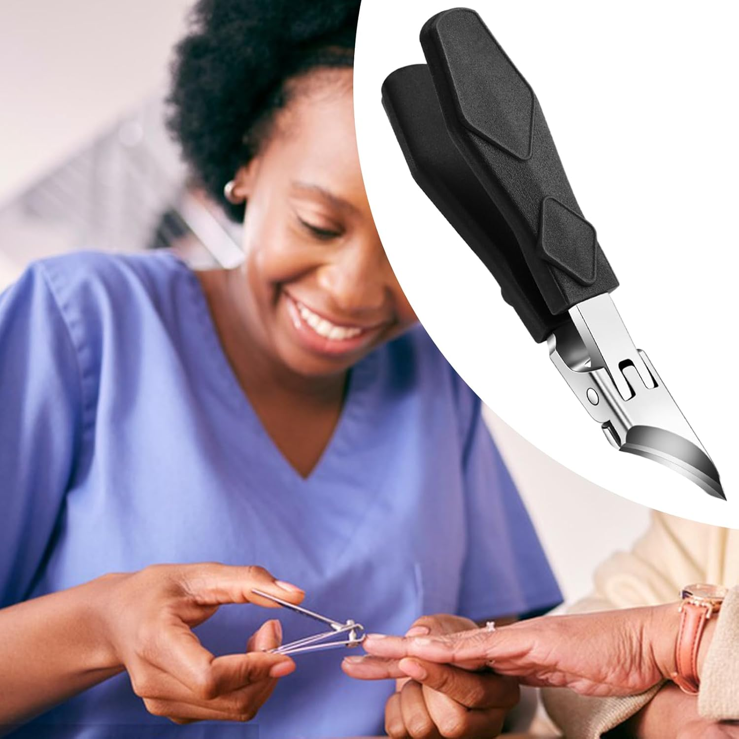 Long Handled Toenail Clippers | Slanted Ergonomic Toe Nail Cutter | Beauty and Health Supplies for Kids Travel Salon Seniors Adults Men Household Women image number 2