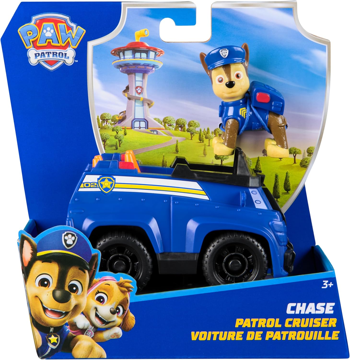 PAW Patrol, Chase&rsquo;S Patrol Cruiser, Toy Car with Collectible Action Figure, Sustainably Minded Kids&rsquo; Toys for Boys & Girls Aged 3 and Up image number 3