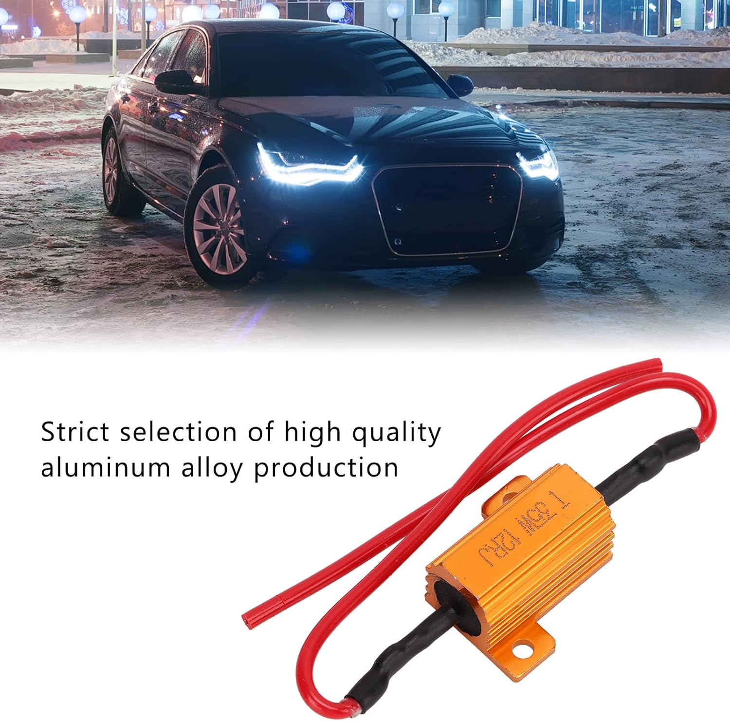 2Set 35W Resistance Decoder, Abs Load Indicator Resistor with Aluminum Alloy, anti Flashing Resistance Decode Load Resistor for Decoder Resistor image number 6