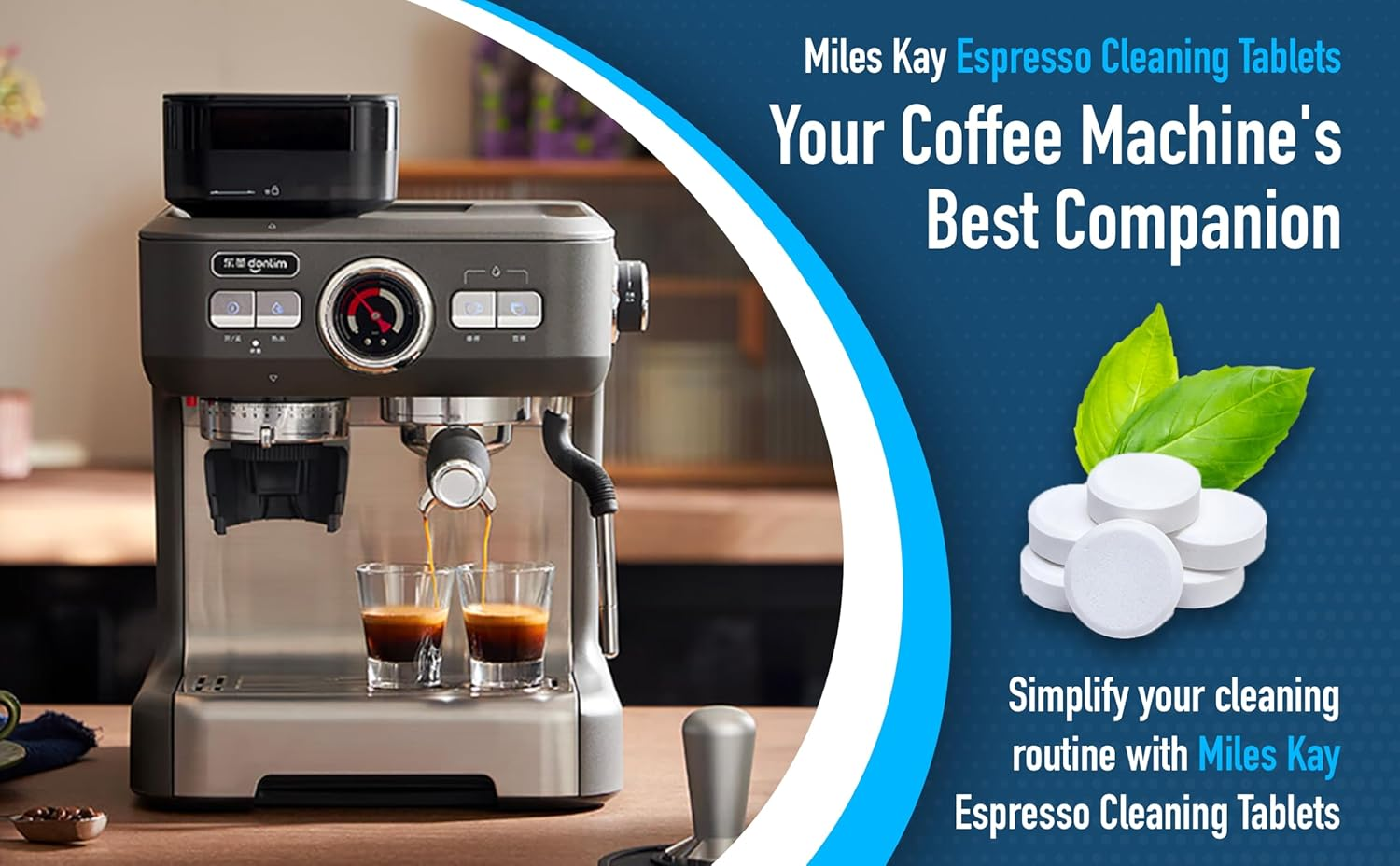 Miles Kay 60-Pack Cleaning Tablets (2-Year Supply), Compatible with Breville, Jura, Delonghi, and Universal Coffee Brands &ndash; Professional Coffee Grease/Residue Cleaner for Baristas image number 3