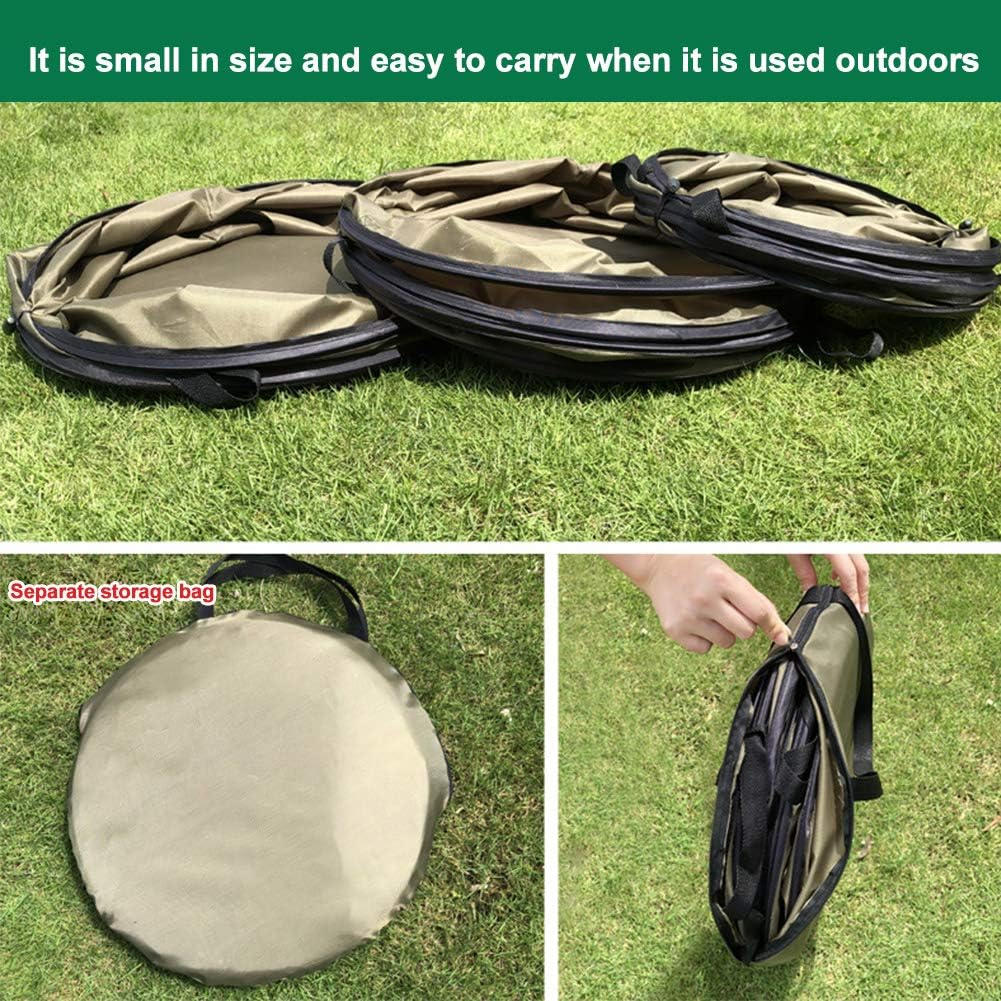 Yard Waste Bag,Gardening Bag,10 Gallon Garden Leaf Bags, Pop-Up Trash Can/Recycle Bin, Release Buckle Home Leaf Container Collapsible Trash Can,Reusable Garden Waste Bag, Camping Recycling Bin image number 3