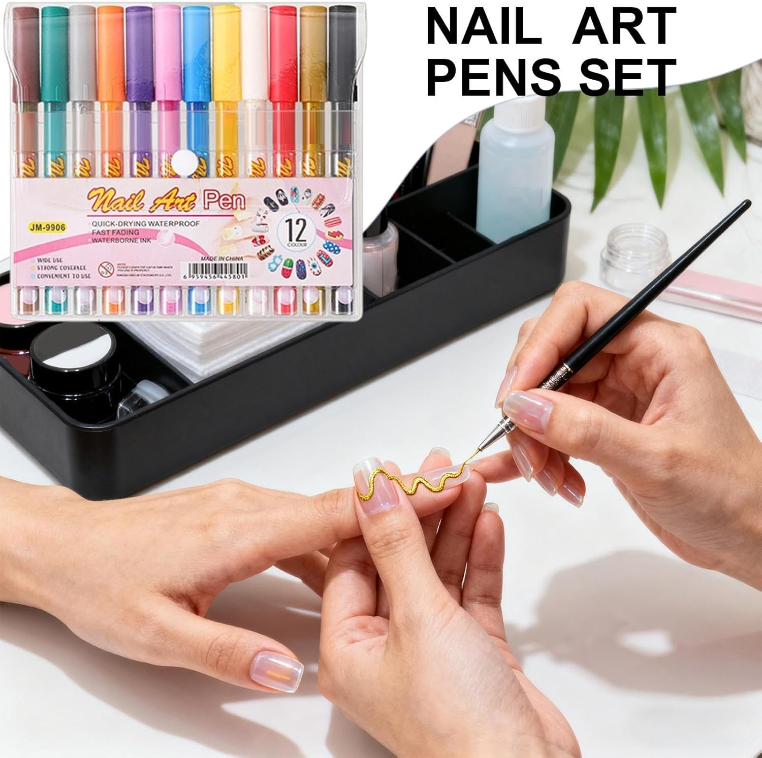 Lmyit Nail Polish Pens for Kids,Professional 12 Colors Acrylic Paint - Quick-Drying Gel Nail Pens,For Foot Hand Beauty Supplies Daily Holiday Summer Spring Halloween Wedding image number 6