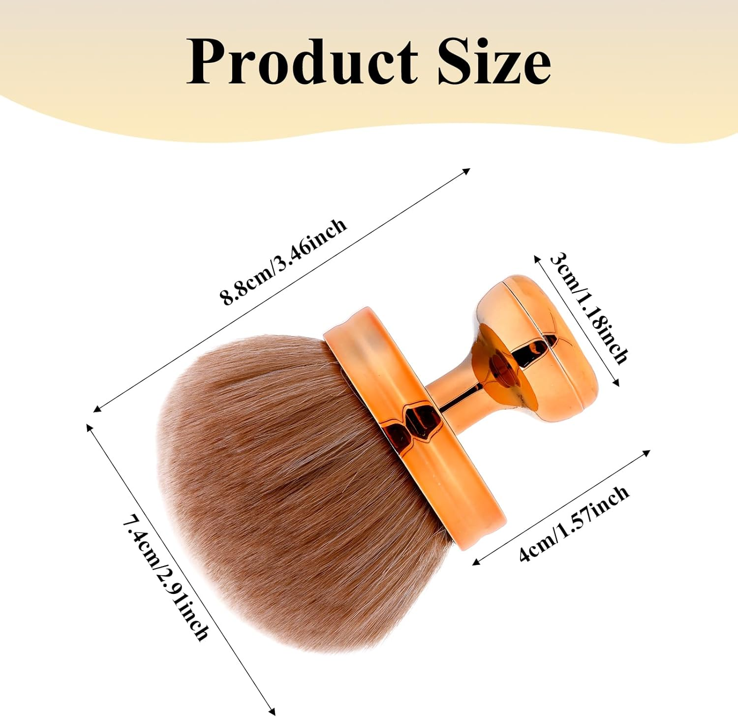 Extra Large Body Makeup Brush Self Tanner Brush Foundation Kabuki Powder Brush Super Soft Round-Head for Face Body Blending Liquid Bronzer Buffing Self Tanning Back Lotion Applicator Flawless image number 6