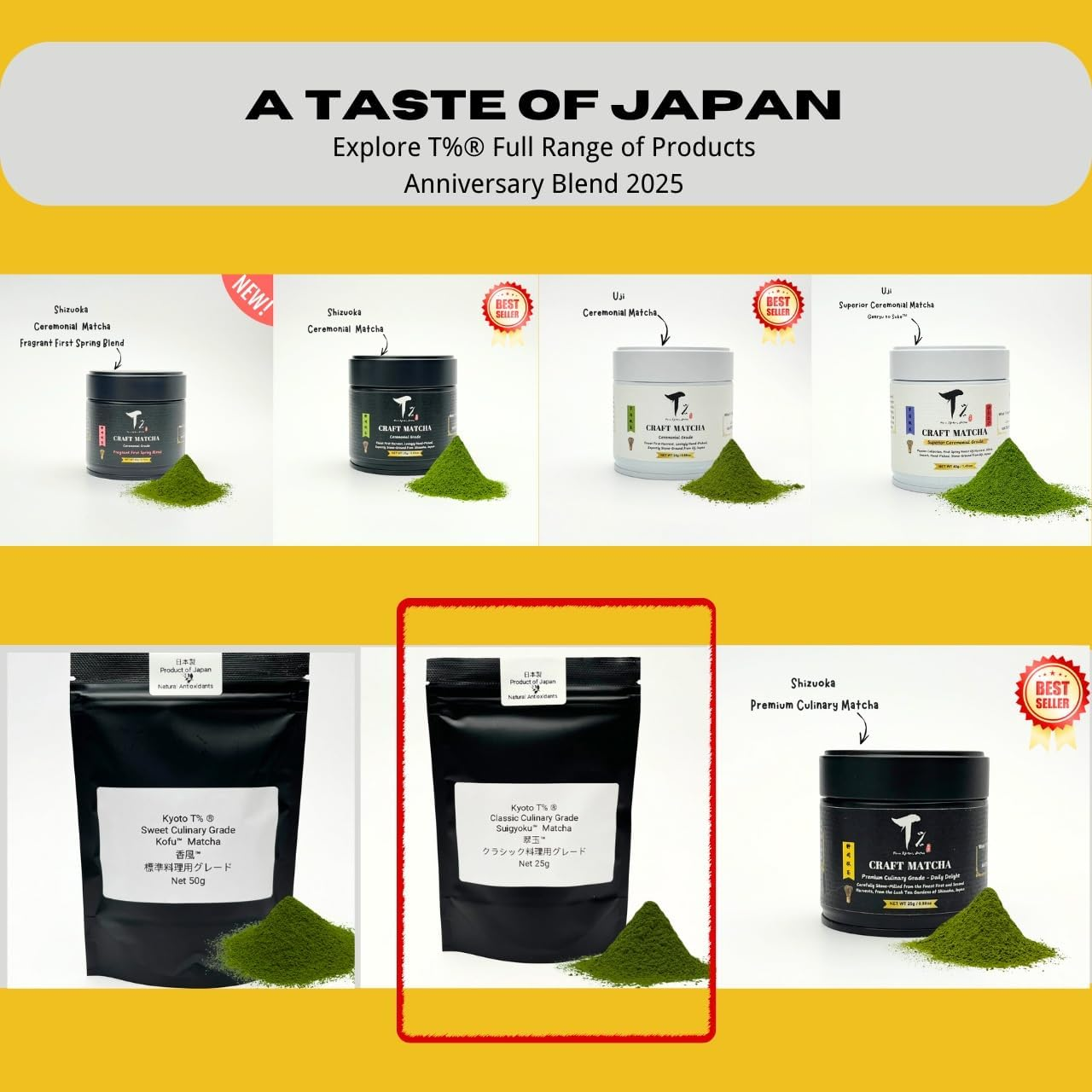 Matcha Green Tea Powder - Authentic Japanese Origin from Uji - Japan T% Everyday Matcha - Classic Culinary Suigyoku&trade; 50G - for Lattes, Smoothies and Baking image number 2