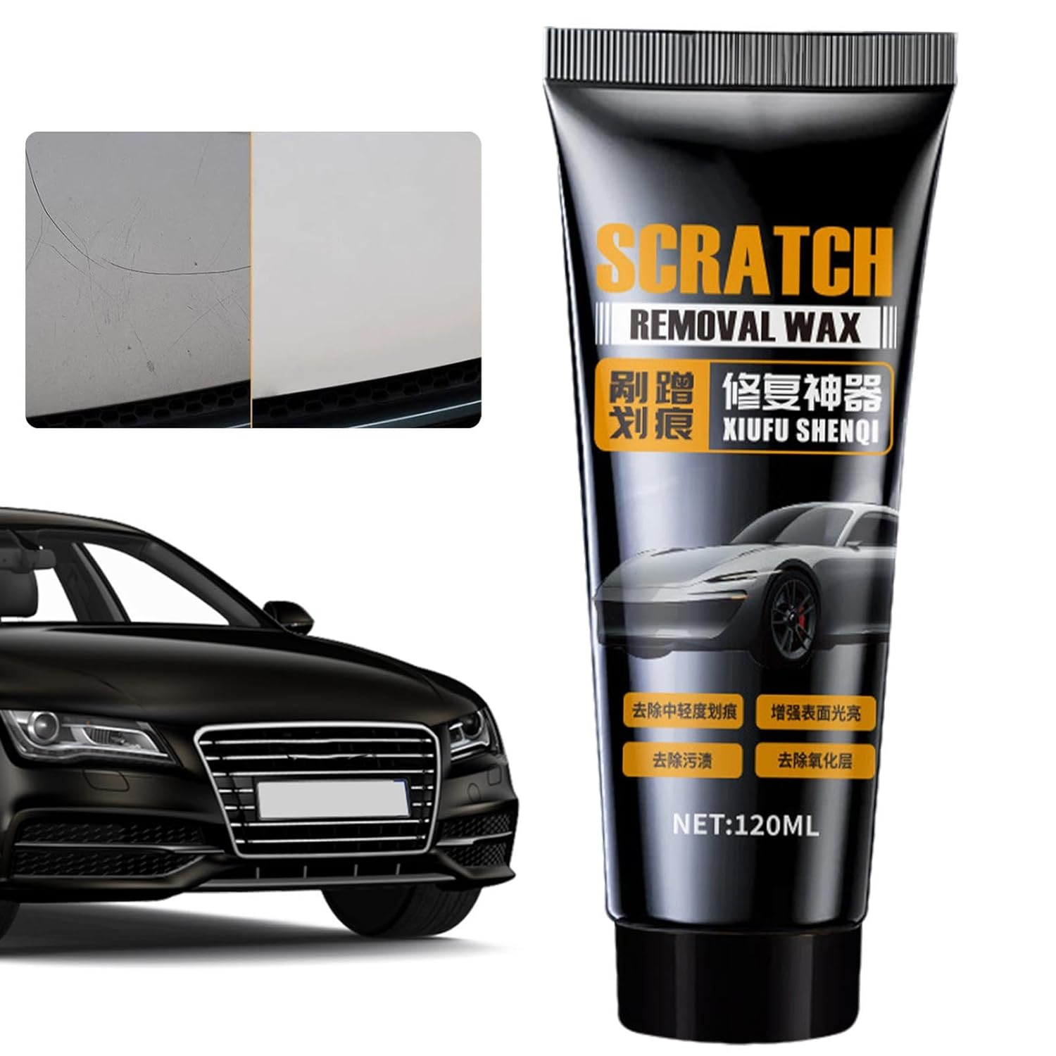 Car Paint Scratch Wax | 4.05Oz Scratch Remover for Vehicles - General Trucks Polish Scratch Remover for Water Dirt Easily Repair Paint image number 2