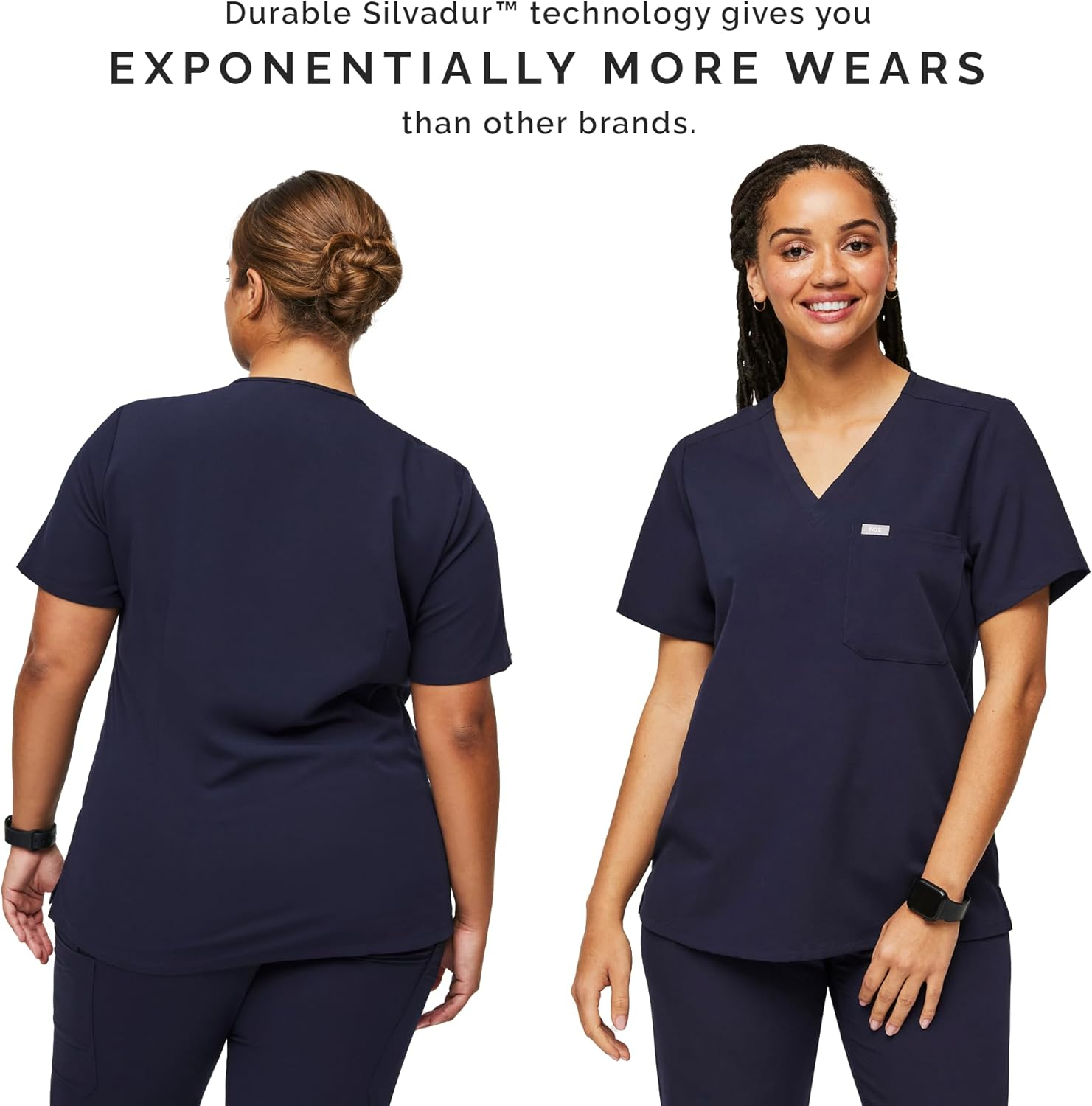 FIGS Catarina Scrub Tops for Women &mdash; Classic Fit, 1 Pocket, Four-Way Stretch, Anti-Wrinkle Women&rsquo;S Medical Scrub Top image number 7