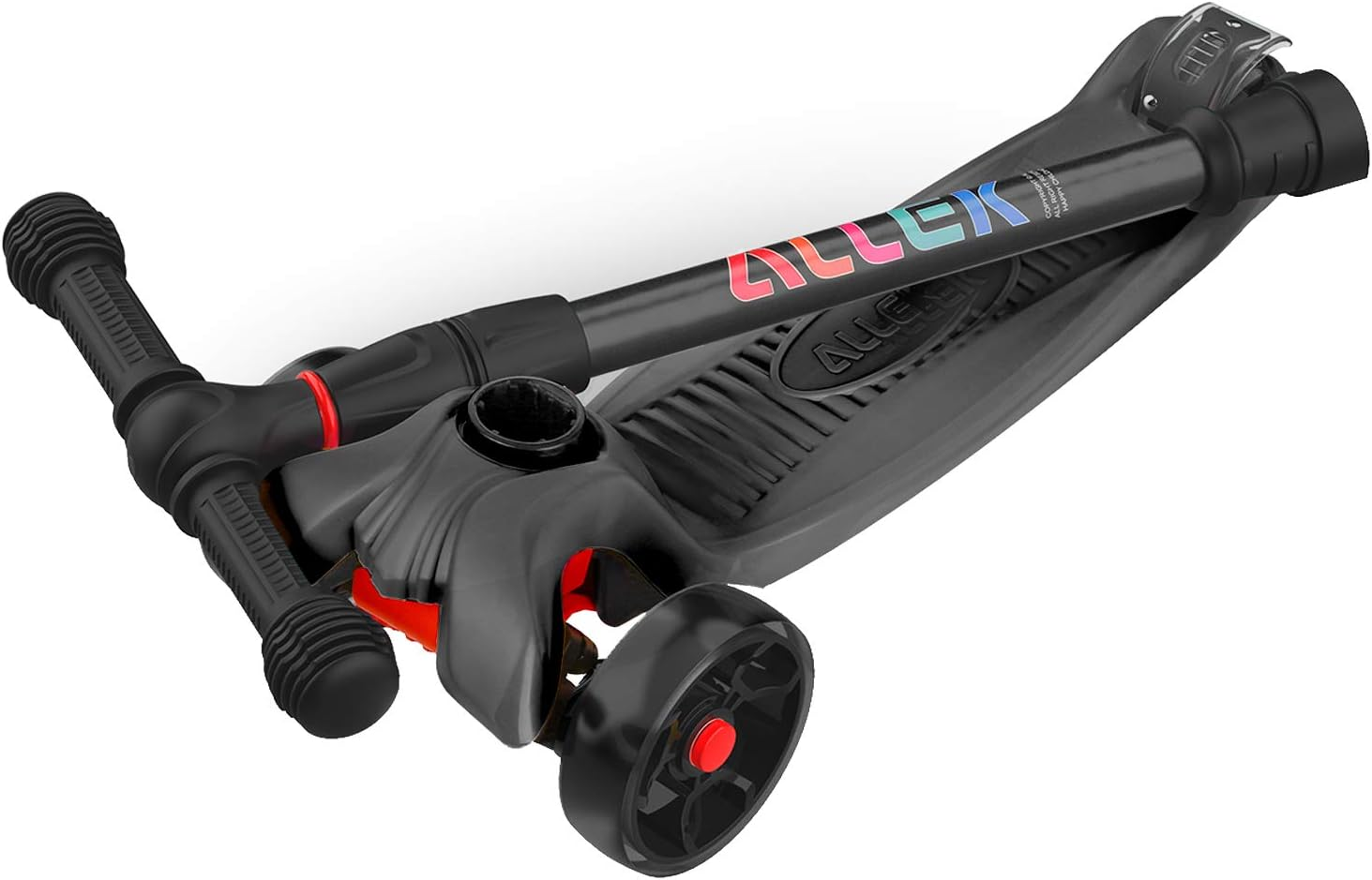 Allek Kick Scooter B02, Lean 'N Glide Scooter with Extra Wide PU Light-Up Wheels and 4 Adjustable Heights for Children from 3-12Yrs image number 6