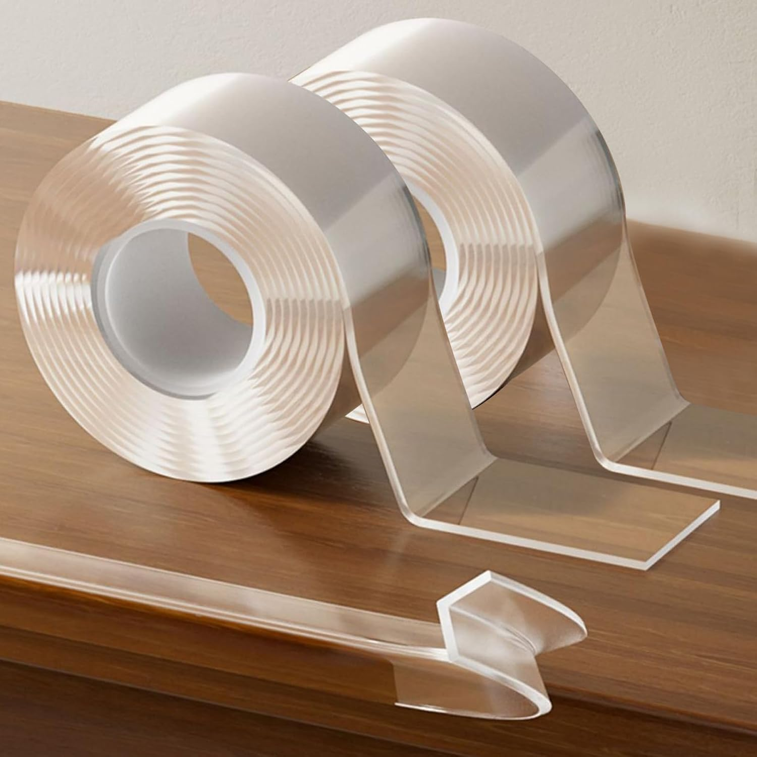 YUENTOEN 2Pcs Clear Edge Protector Strip, Clear Corner Protector Baby Proofing, 2Mm Thickness, Soft Transparent Odorless Corner Protectors for Table, Fireplace, Countertop, 1.18 in X 6.56FT