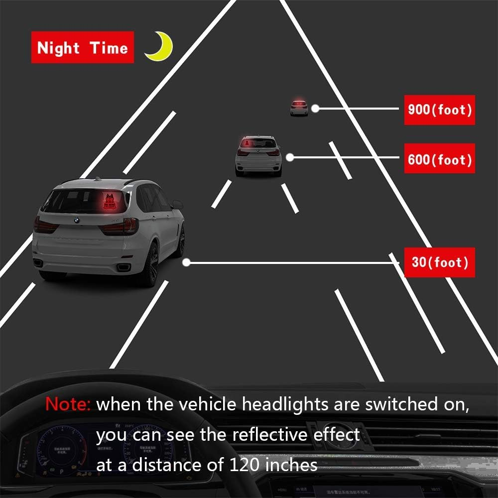 New Driver Reflective Sticker Car Decal,Keep Distance Sticker,For Student Driver-Red image number 6