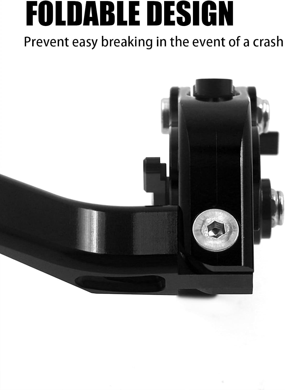 CHIFUN Brake Lever and Clutch Lever Set Replacement for Kawasaki Ninja 400 Ninja 300R 250R Z300 Aluminum Motorcycle Handlebar Lever Foldable Length Adjustable(Black) image number 1