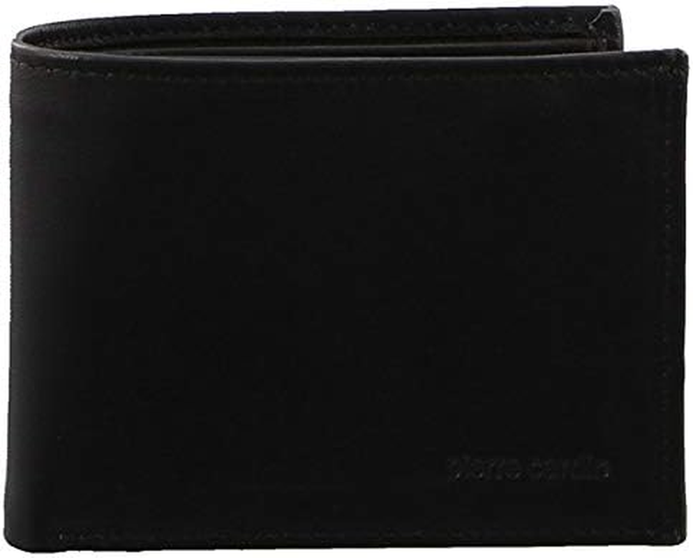 Pierre Cardin Italian Leather Two Tone Tri-Fold Men'S Wallet in Black-Midnight