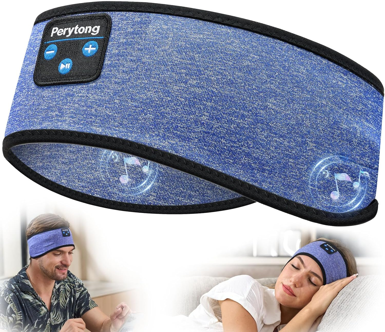 Sleep Headphones | Bluetooth 5.4 Headband | Wireless Earbuds Earphones Sweat Resistant with Ultra-Thin HD Stereo Speaker, Headphone Band for Side Sleepers Workout Running Tech Gadgets Unique Gifts image number 4