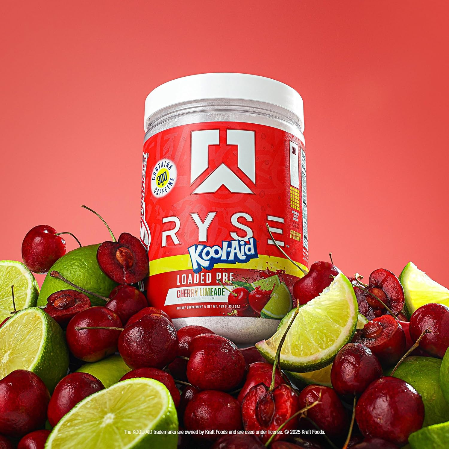 Ryse Loaded Preworkout Powder 429 G, Kool-Aid Cherry Limeade, 30 Servings image number 3